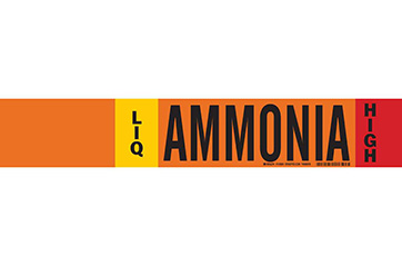 A pipe marker for ammonia.