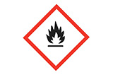 A GHS flame pictogram.
