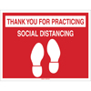 Social Distancing Floor Sign