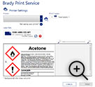 Chemical Database Print View screenshot thumbnail