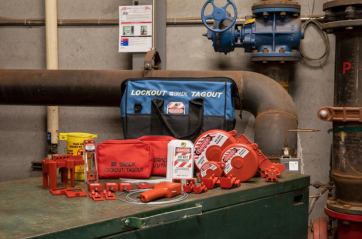 An assortment of LOTO devices.