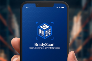 A mobile phone displaying the BradyScan mobile app