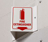 Fire extinguisher sign