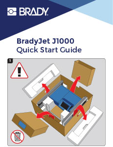 Quick start guide for the J1000 printer, opens in a new window.