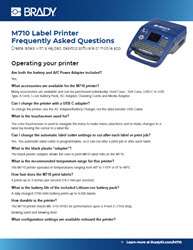 M710 frequently asked questions, opens a new window