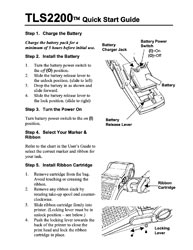 Quick start guide for the TLS2200 printer, opens in a new window.