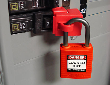 Image of a lock locking out a panel