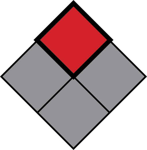 NFPA Diamond with the red diamond highlighted and the others grayed out