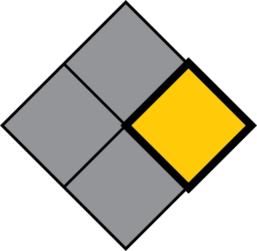 NFPA Diamond with the yellow diamond highlighted and the others grayed out