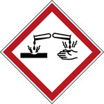 Chemical safety symbol for corrosion
