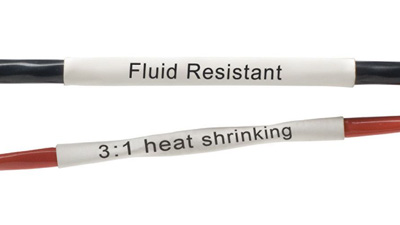 Red and black wires identified with white PermaSleeve labels.