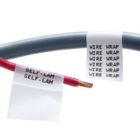 Wires marked with wrap-around, self-laminating labels.