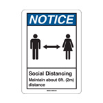 social distancing wall sign example